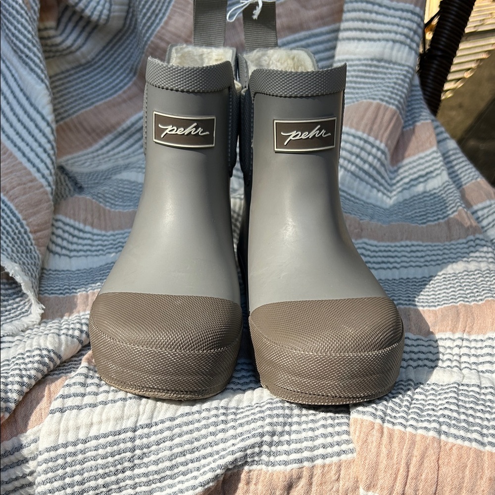 Pehr Gray and Brown Kids Boots